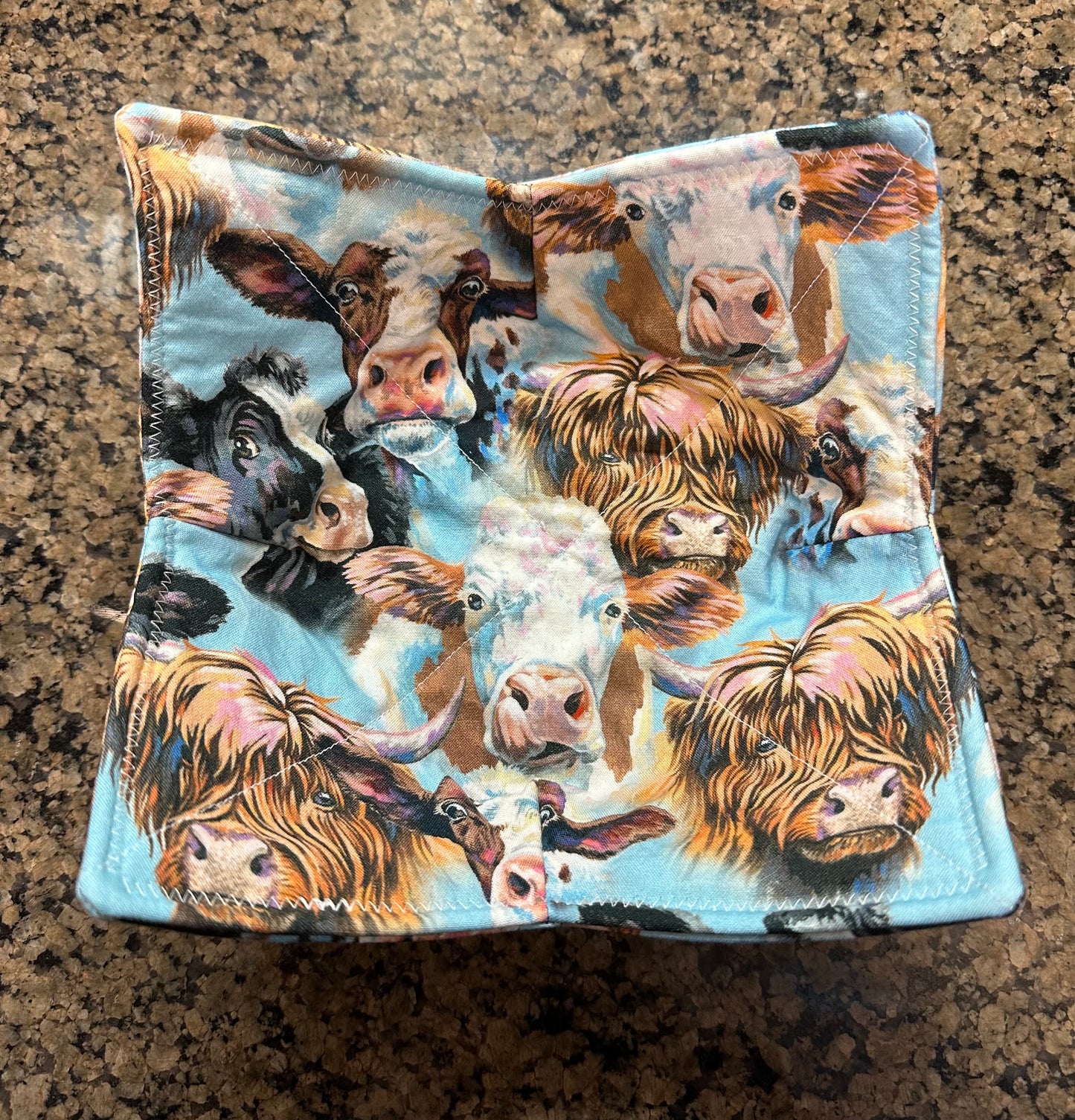 Highland Cow Microwave Bowl Cozy