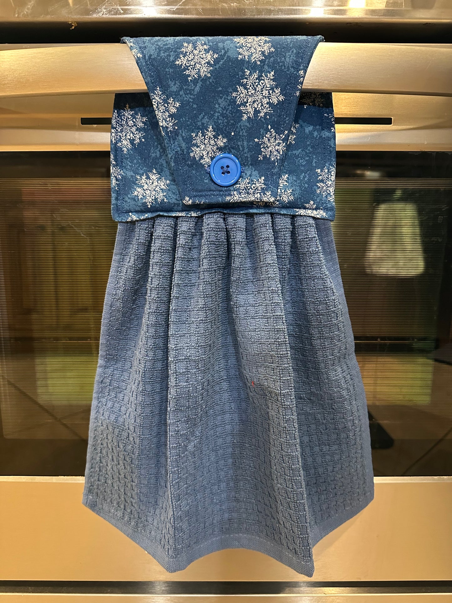 Snowflake Blue Towel