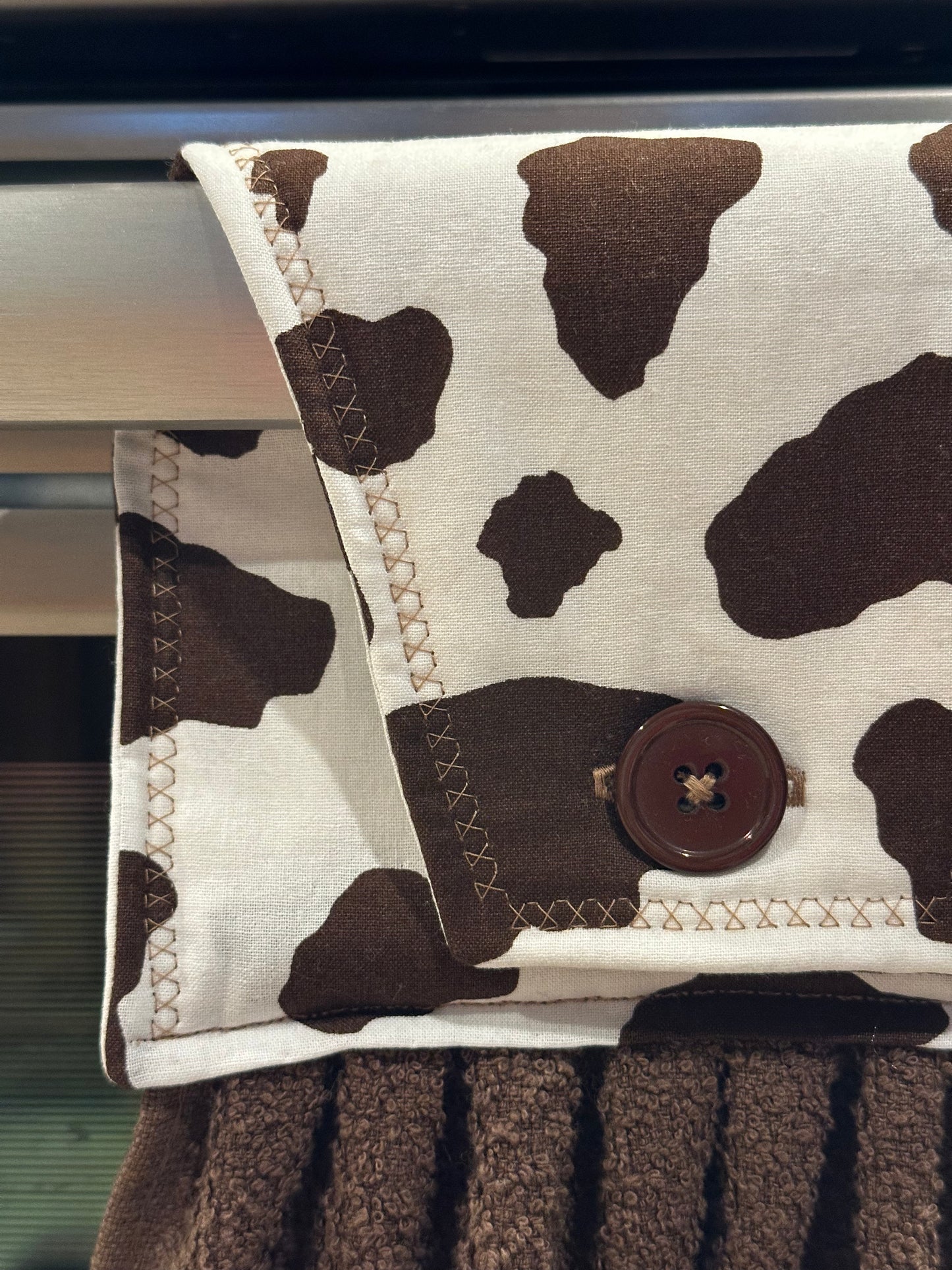 Brown Cow Print Towel