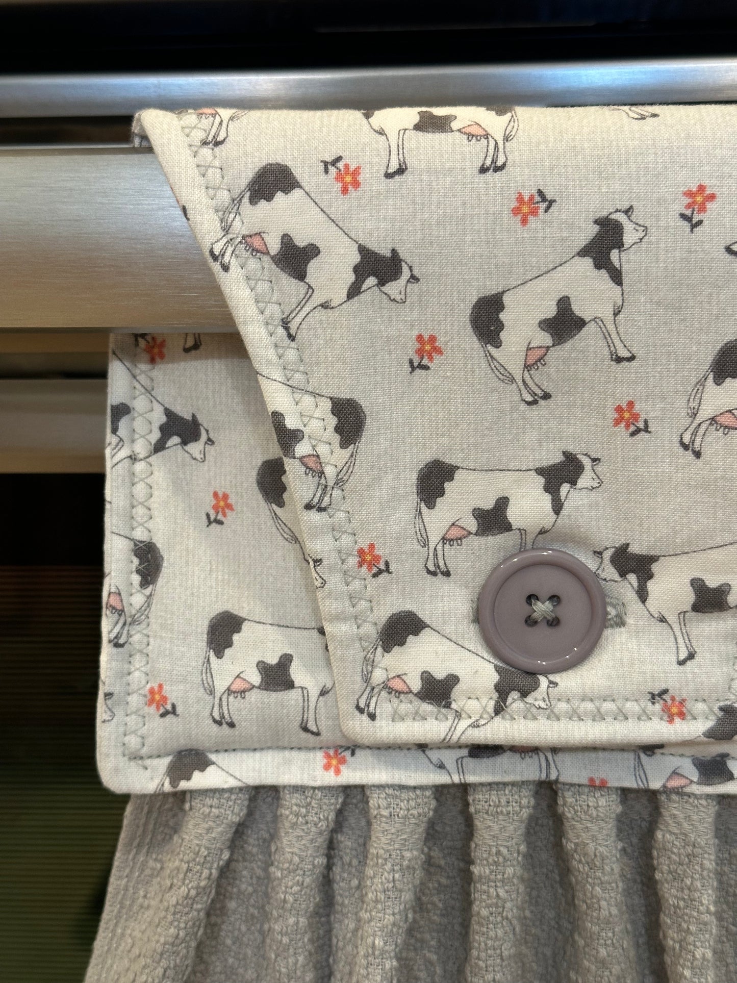 Cows and Flowers Towel