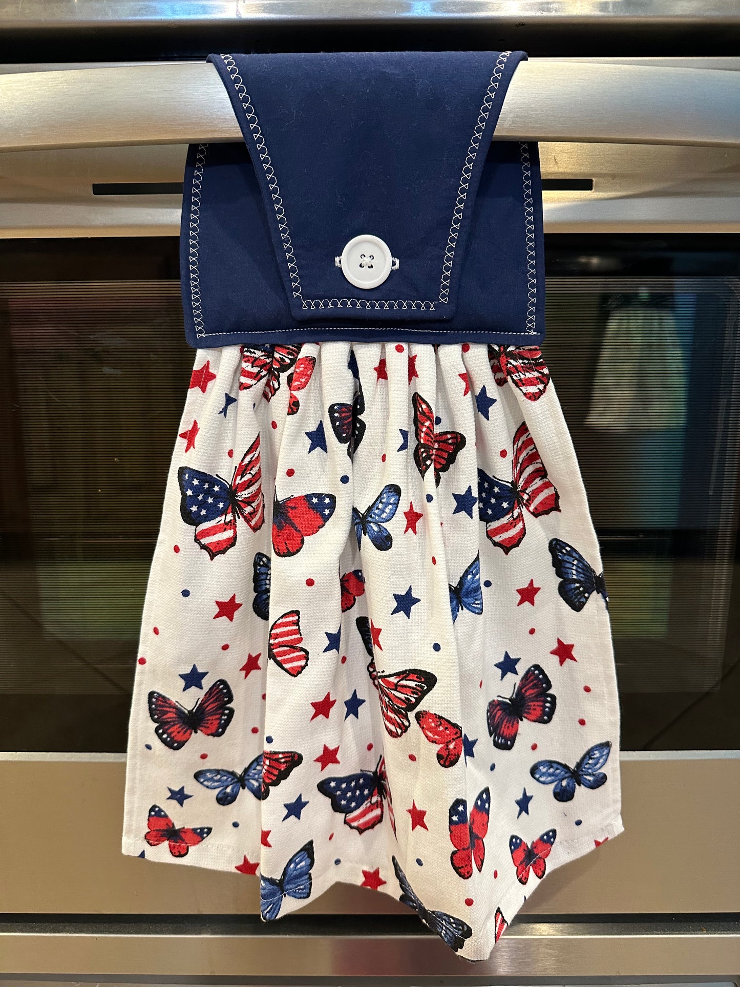 Patriotic Butterflies (Blue) Towel