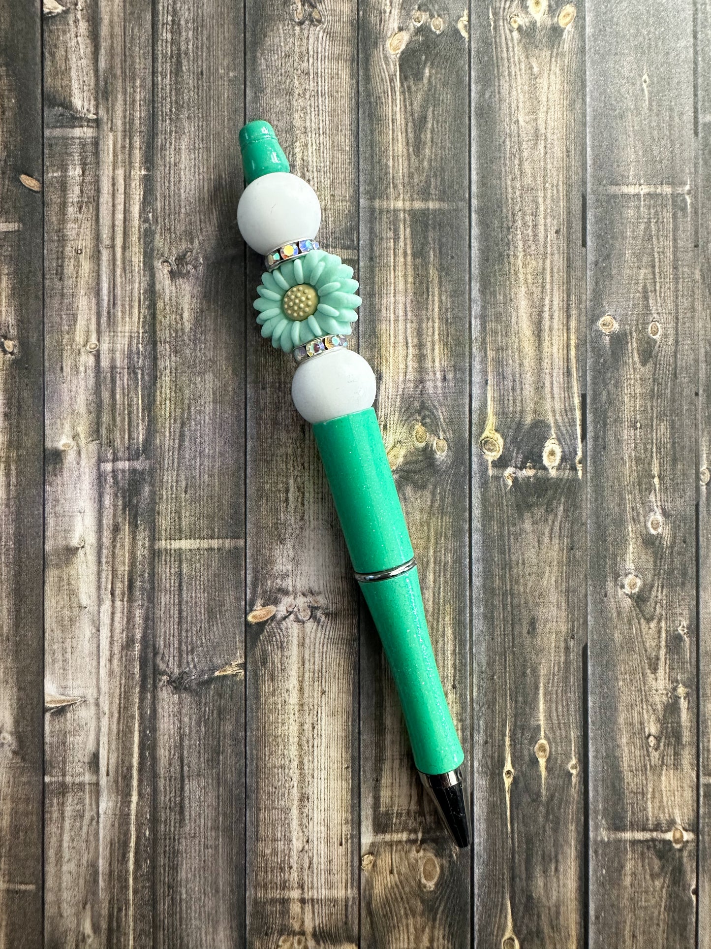Mint Boho Flower Pen