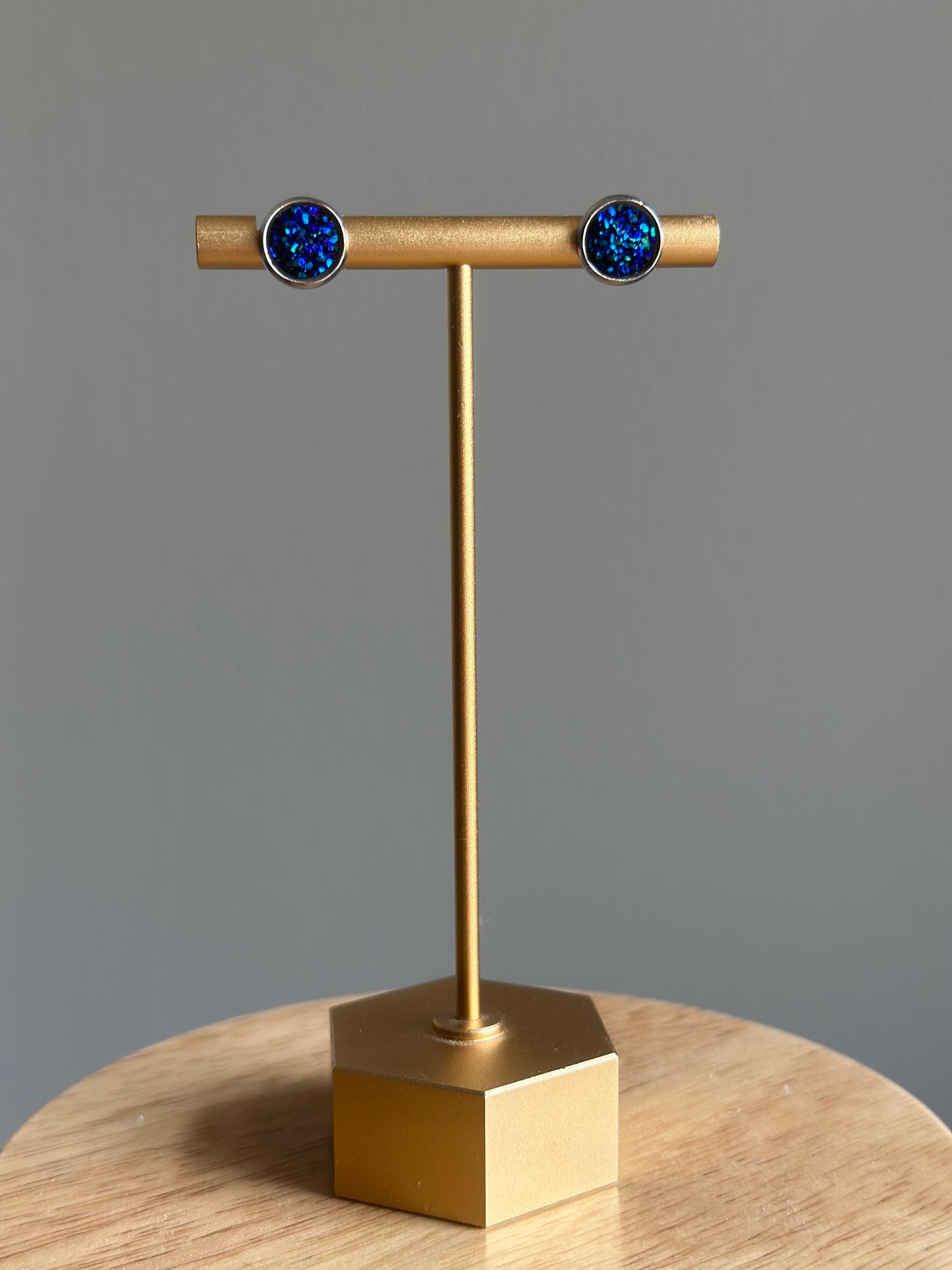 Set of 3 - Patriotic Druzy Earrings