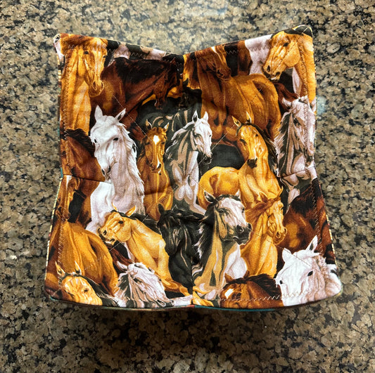 Herd of Horses Microwave Bowl Cozy