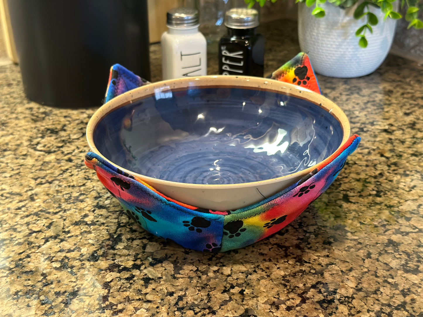 Rainbow Dog Paws Microwave Bowl Cozy