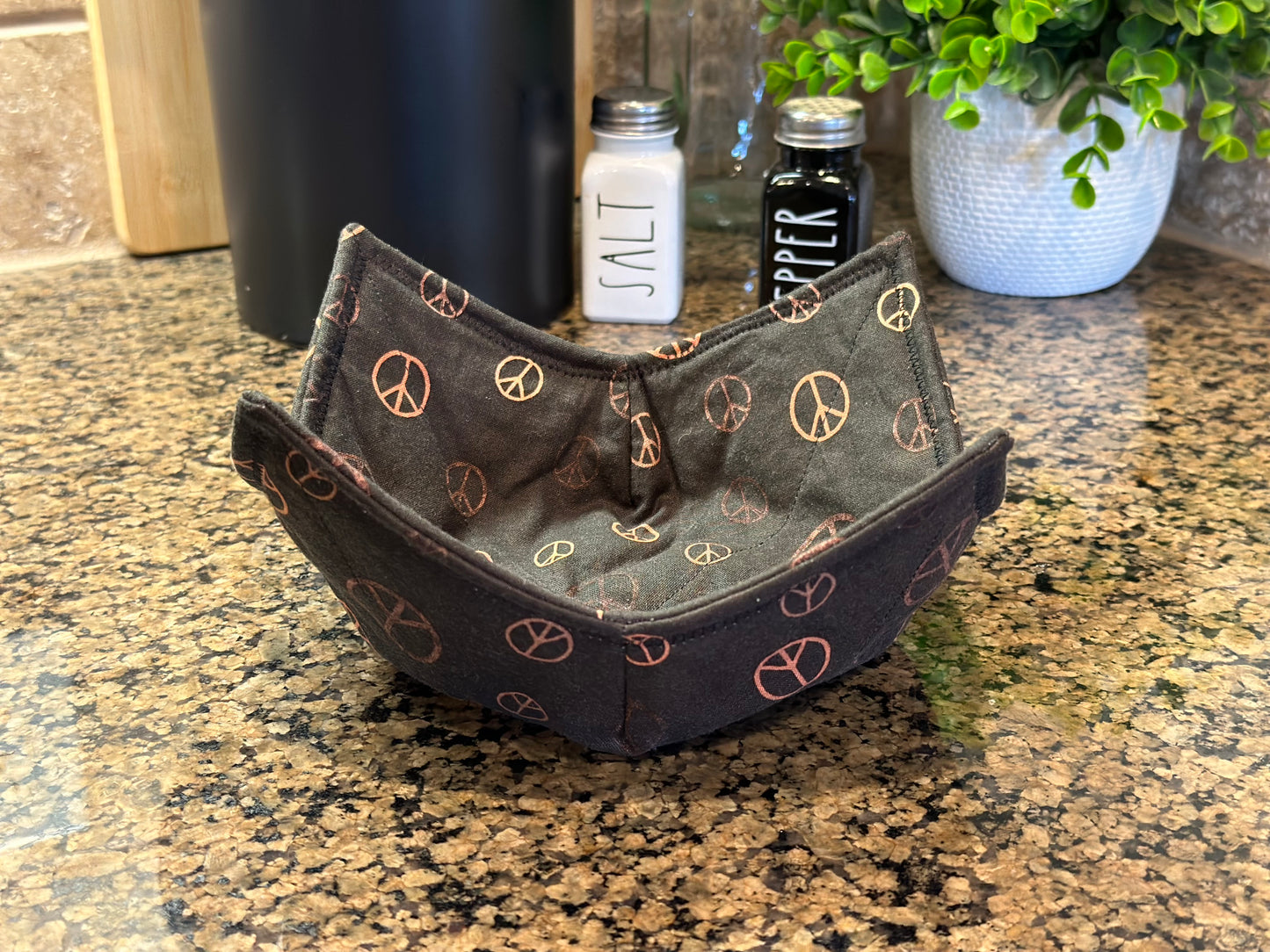 Peace Signs Microwave Bowl Cozy