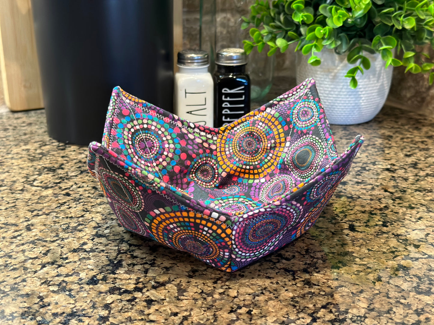 Disco Circles Microwave Bowl Cozy