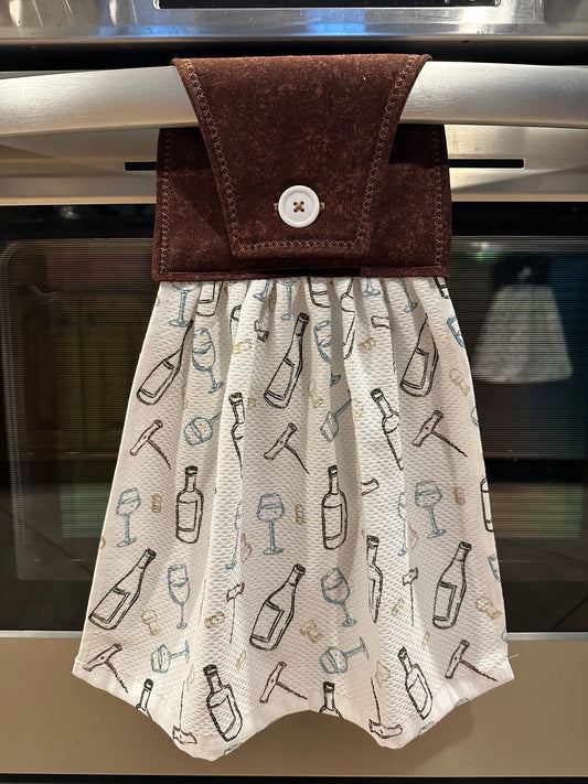 Time To Wine Down (Brown) Towel