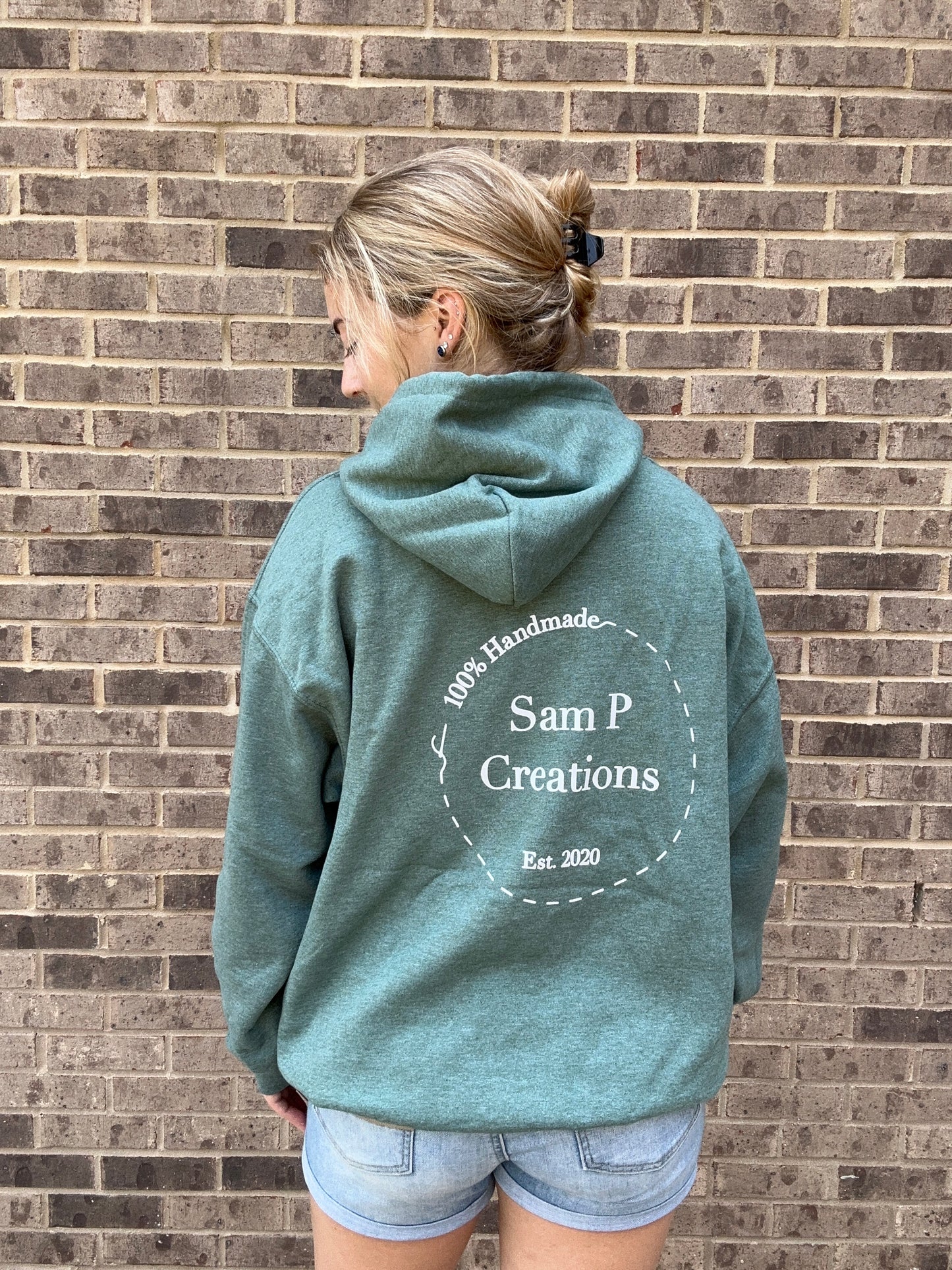Sam P Creations Green Hoodie