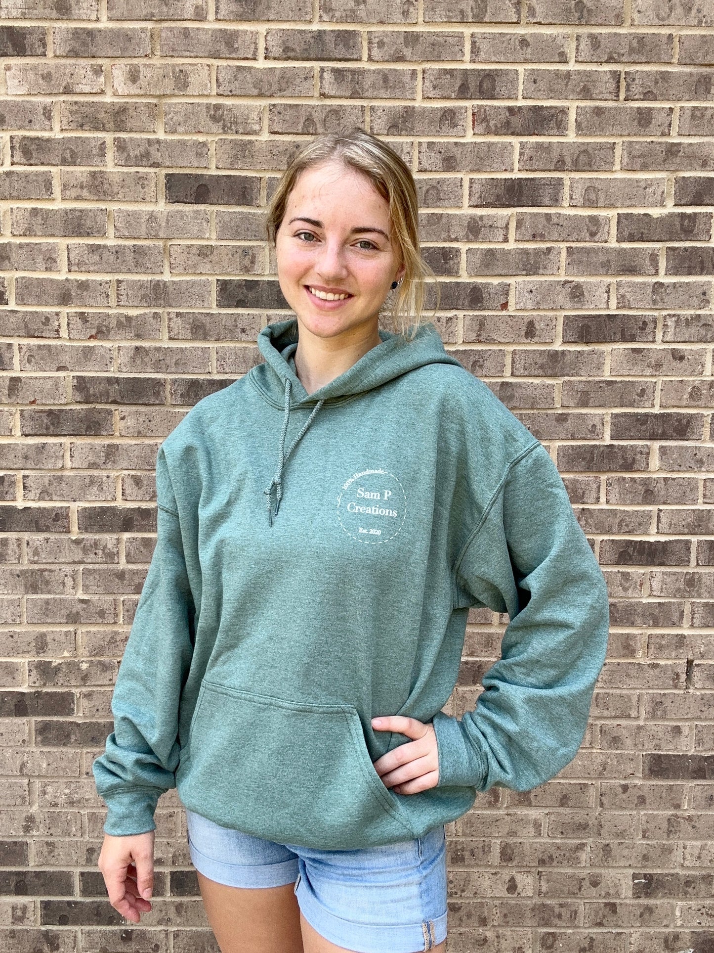 Sam P Creations Green Hoodie