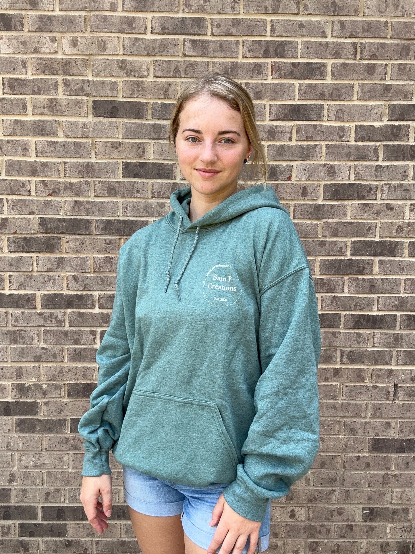 Sam P Creations Green Hoodie