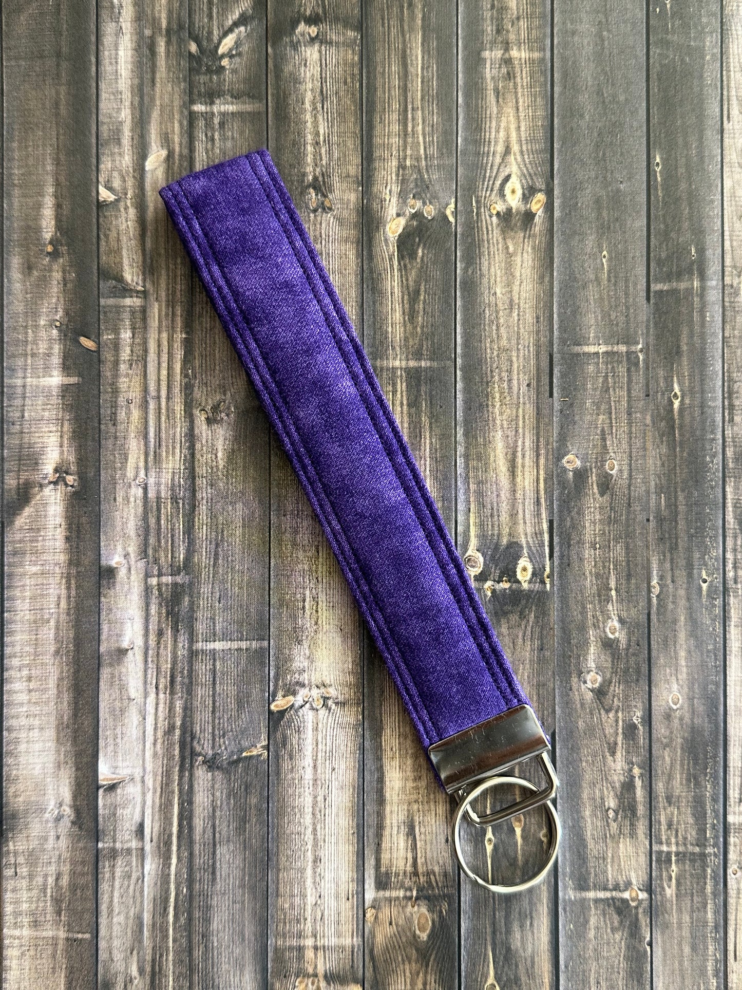 Darker Purple Distressed Wristlet