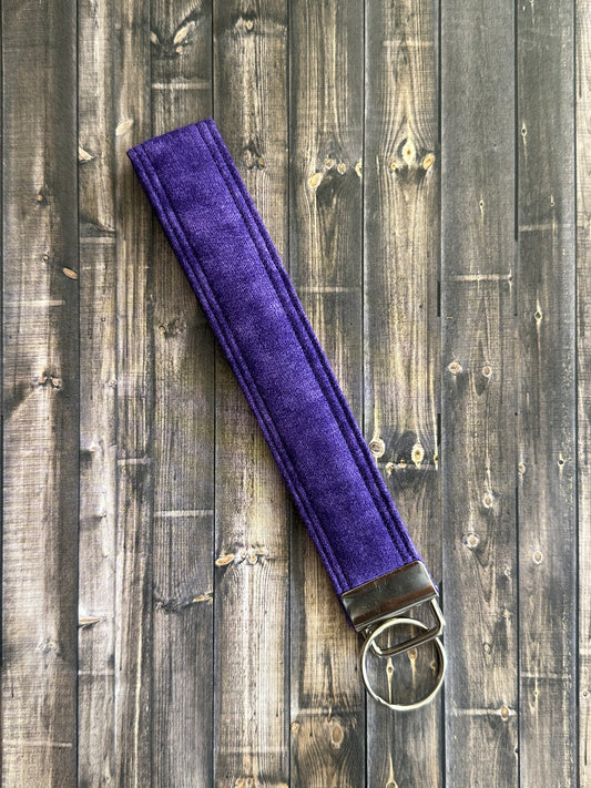 Darker Purple Distressed Wristlet