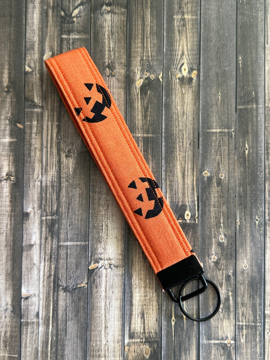 Jack-O-Lantern Faces Wristlet