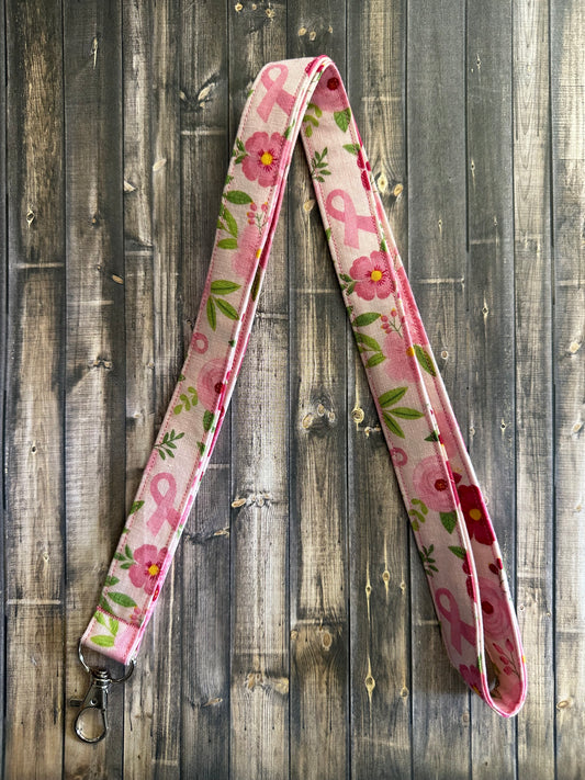 Pink Ribbon Lanyard