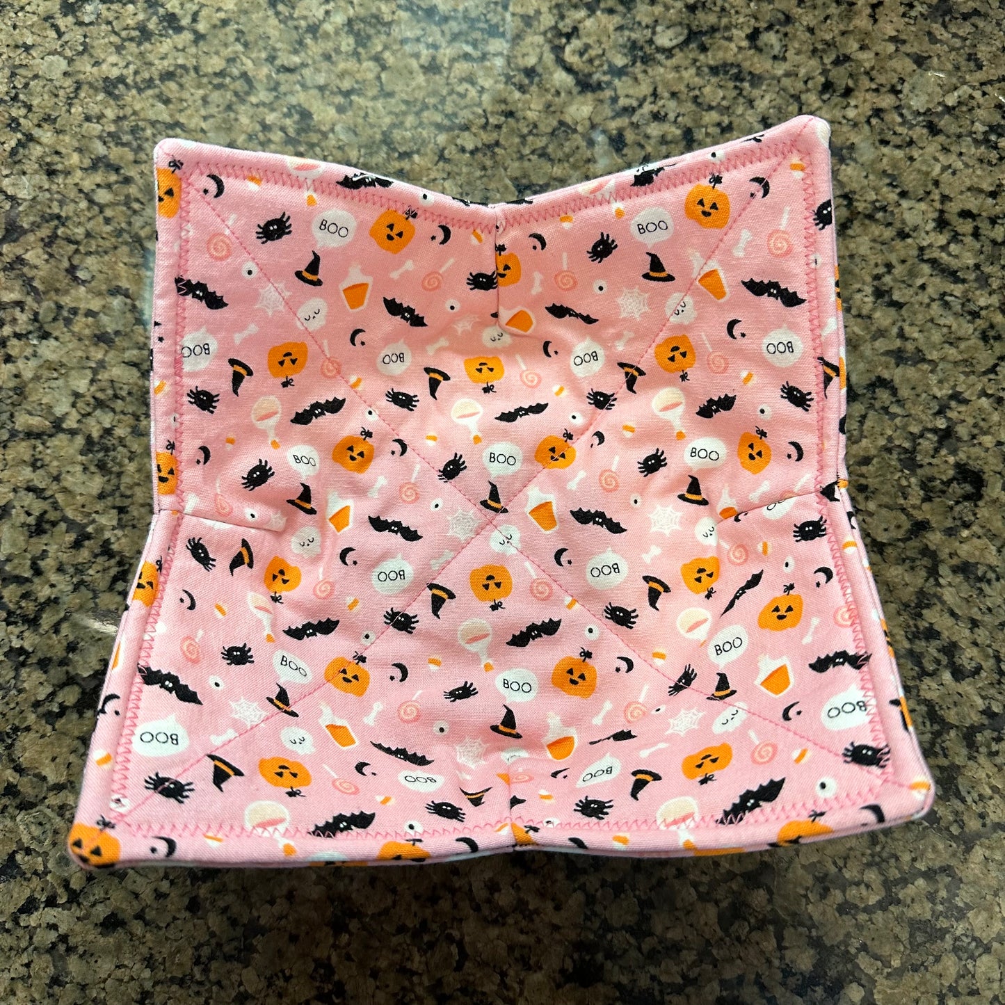 Pink Halloween Microwave Bowl Cozy