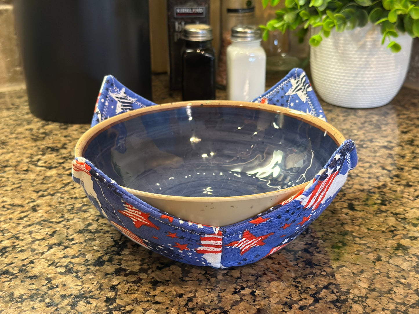 Lady Liberty + Flag Microwave Bowl Cozy