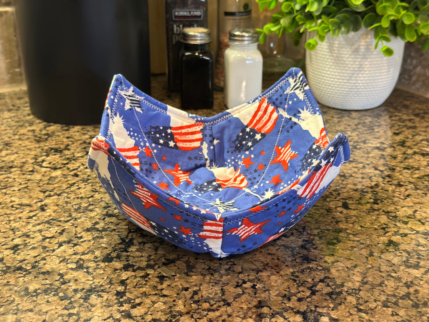 Lady Liberty + Flag Microwave Bowl Cozy
