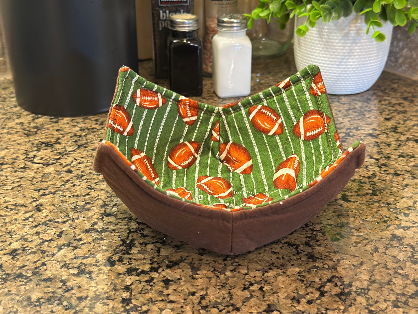 Football Field Microwave Bowl Cozy