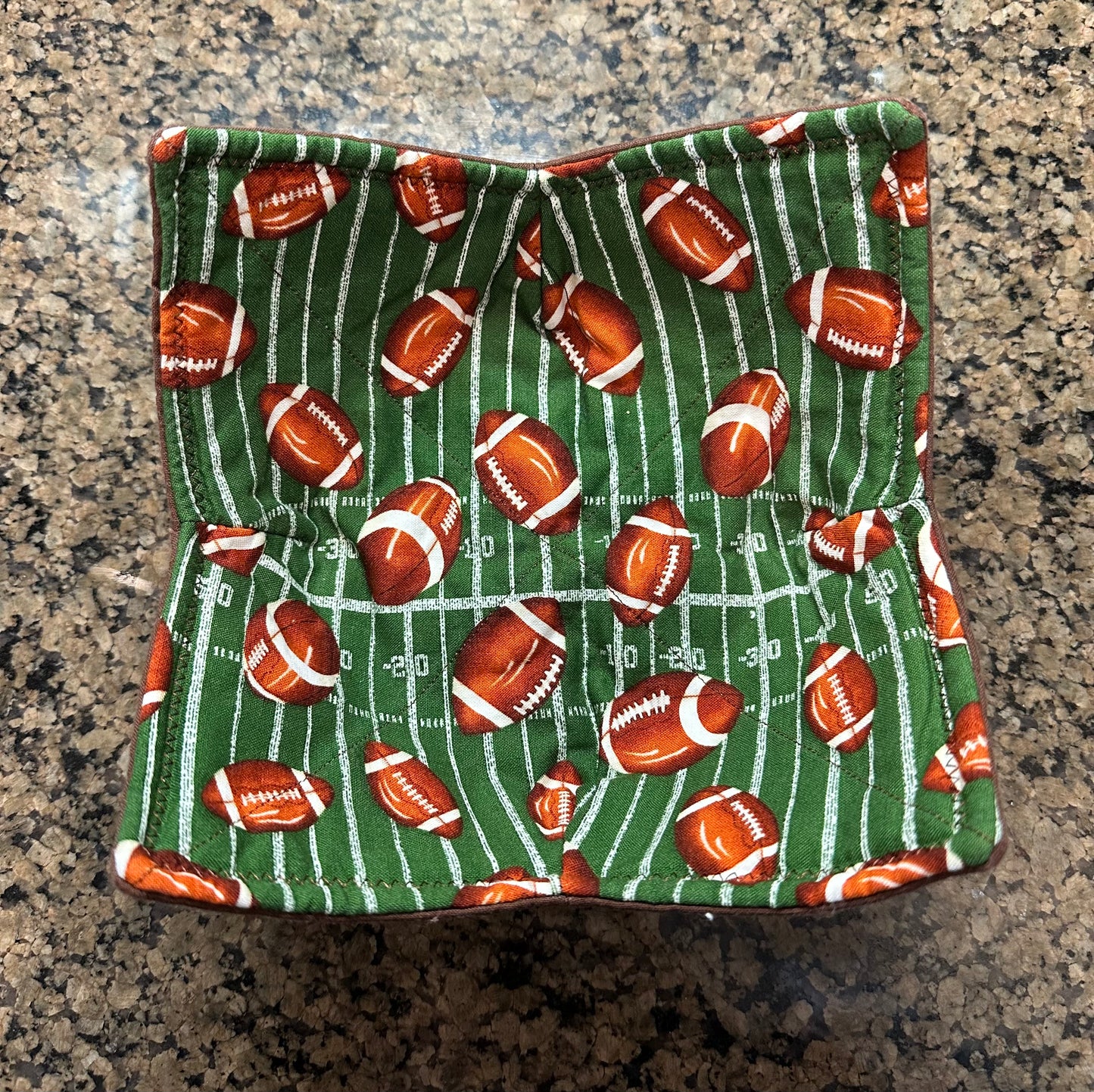 Football Field Microwave Bowl Cozy