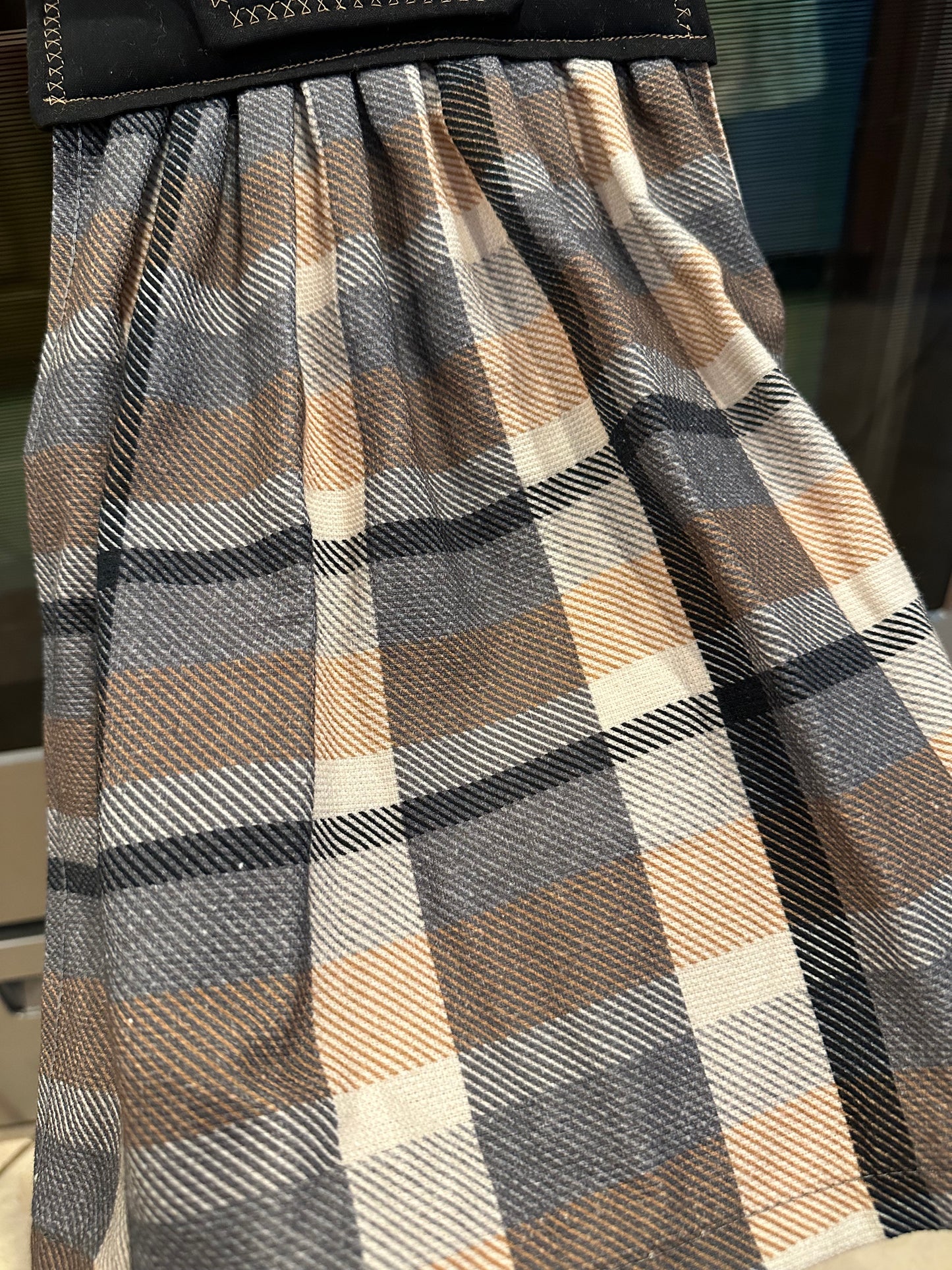 Fall Brown Plaid Towel