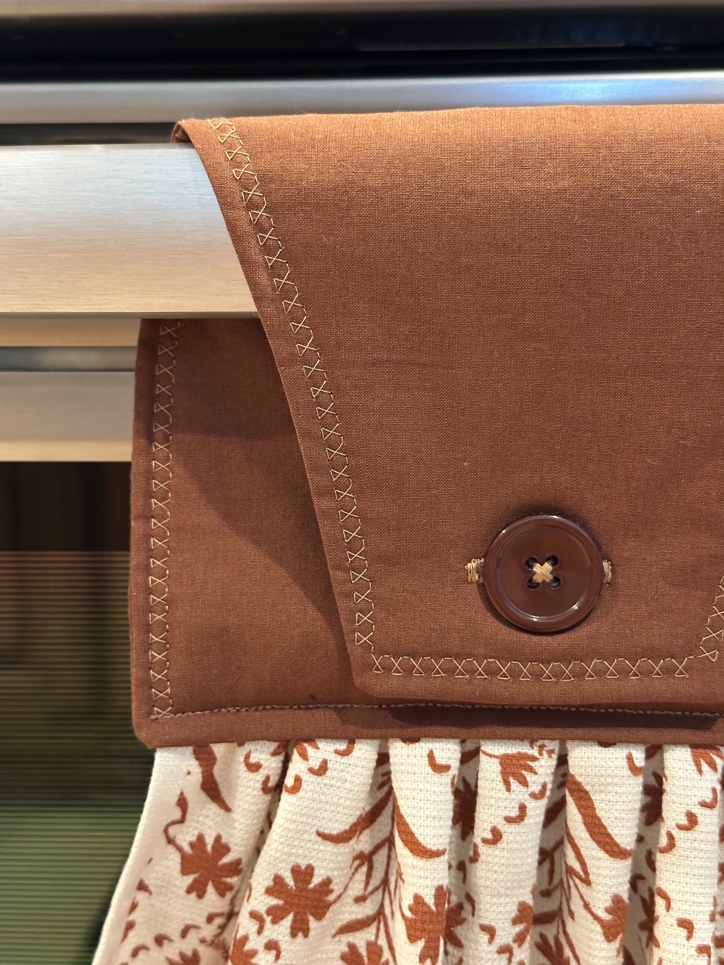 Brown Diamond Floral Towel