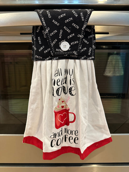 All You Need Is Love and More Coffee (XOXO) Towel