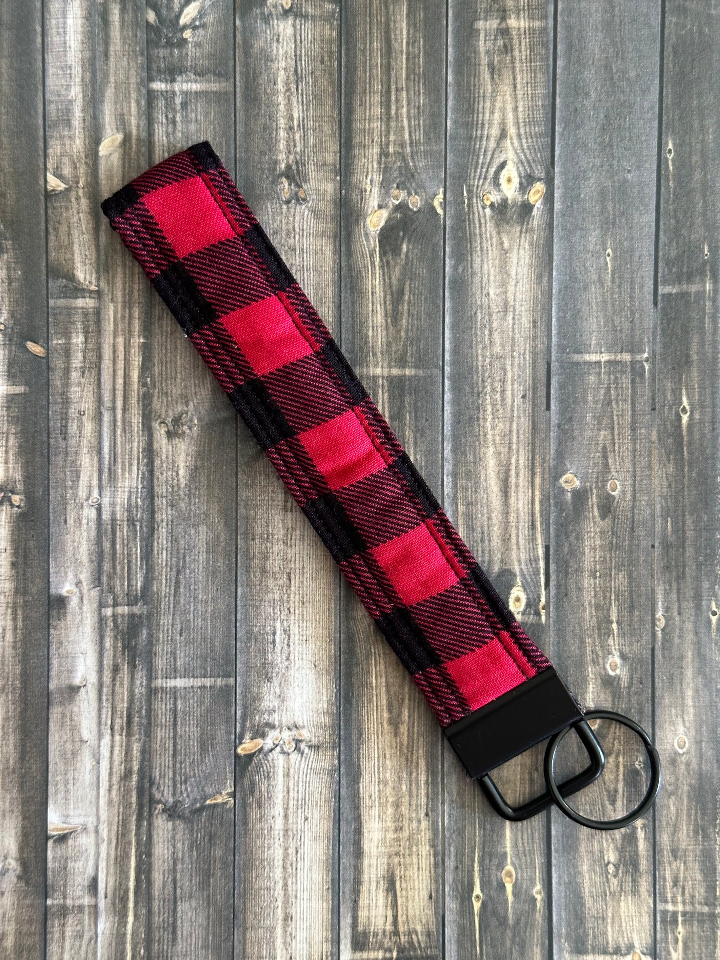 Hot Pink Plaid Wristlet
