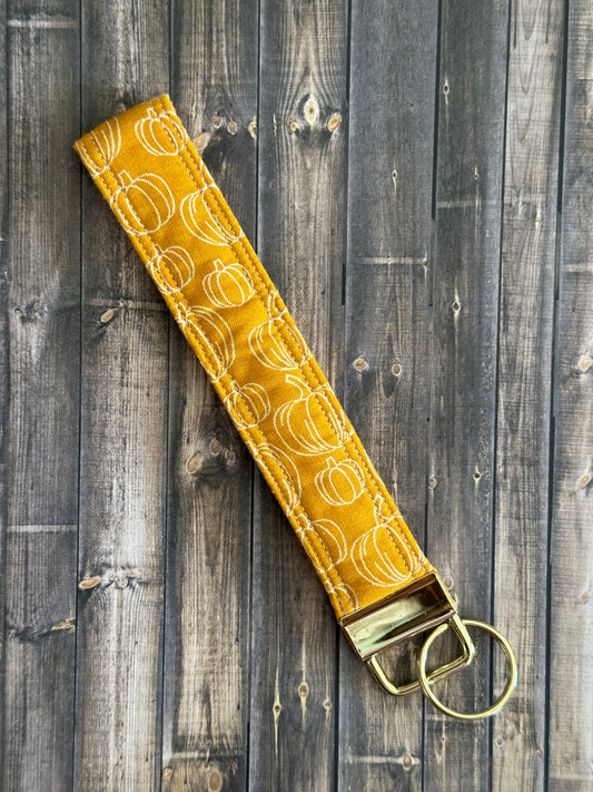 White Pumpkins Wristlet