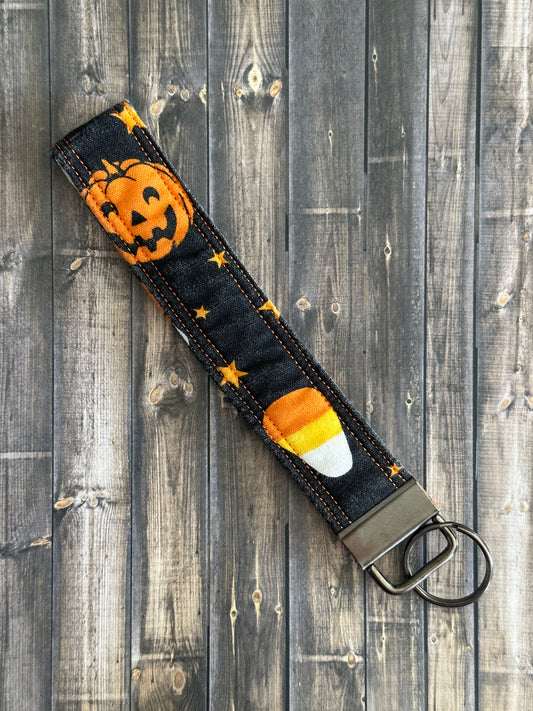 Pumpkins & Candy Corn Wristlet