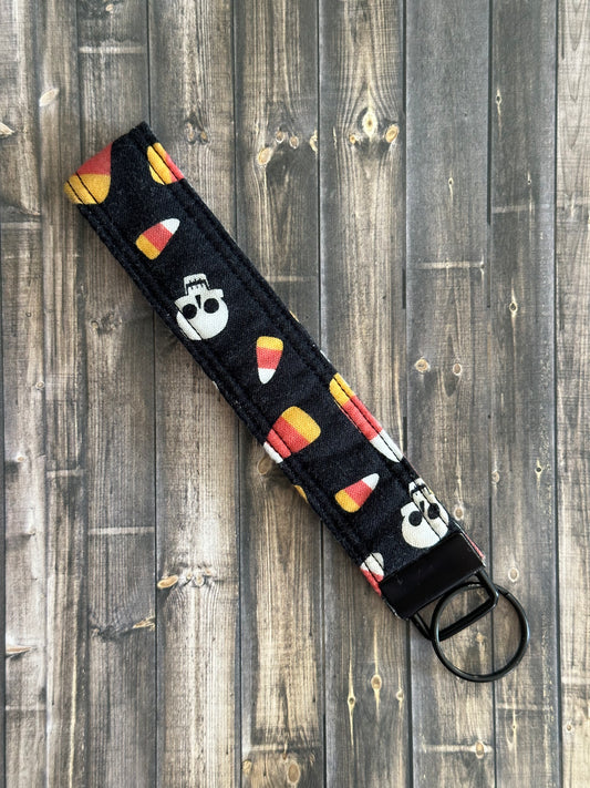 Skulls & Candy Corn Wristlet