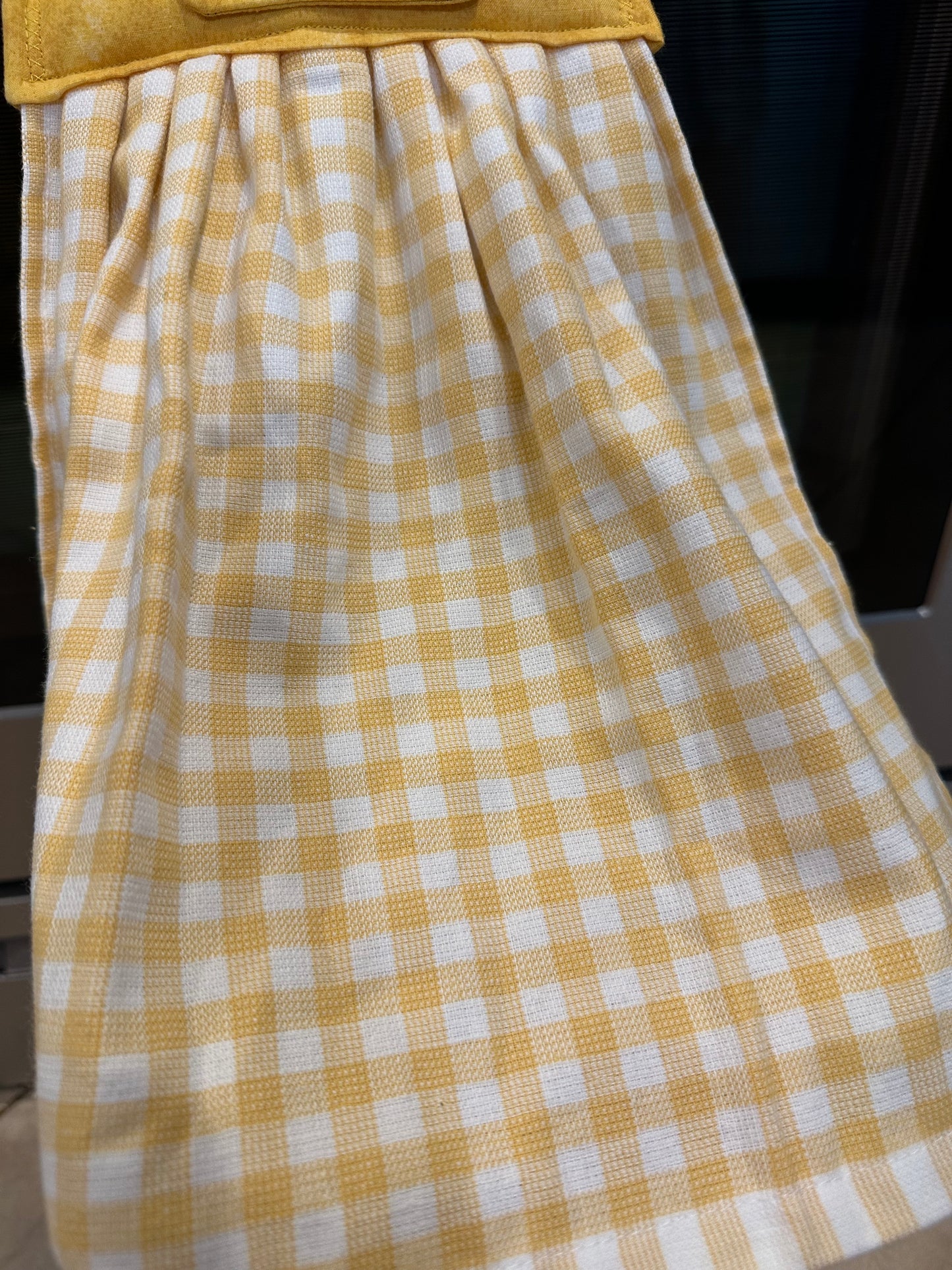 Yellow + White Buffalo Plaid Towel