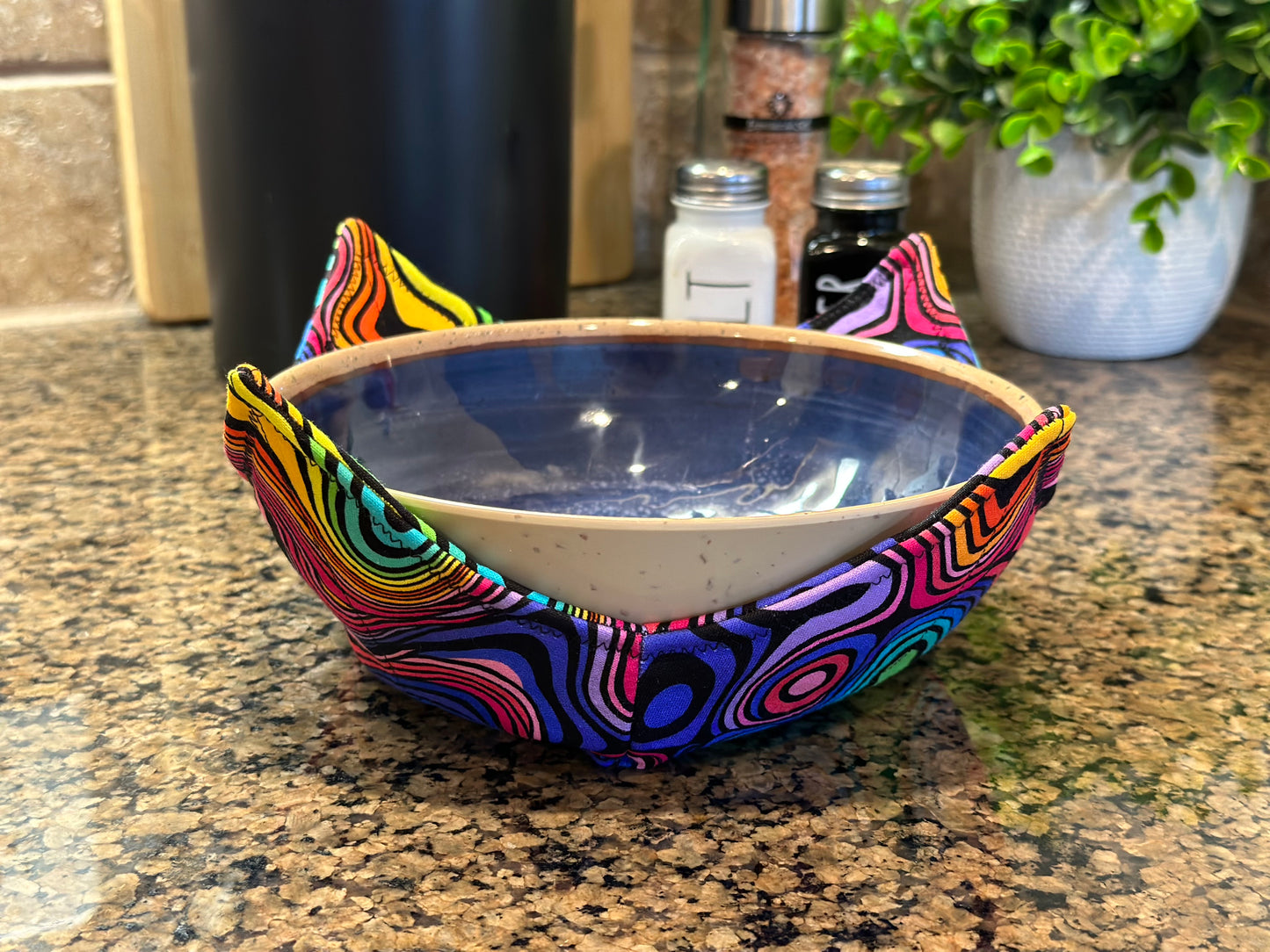 Rainbow Hydro Dip Microwave Bowl Cozy