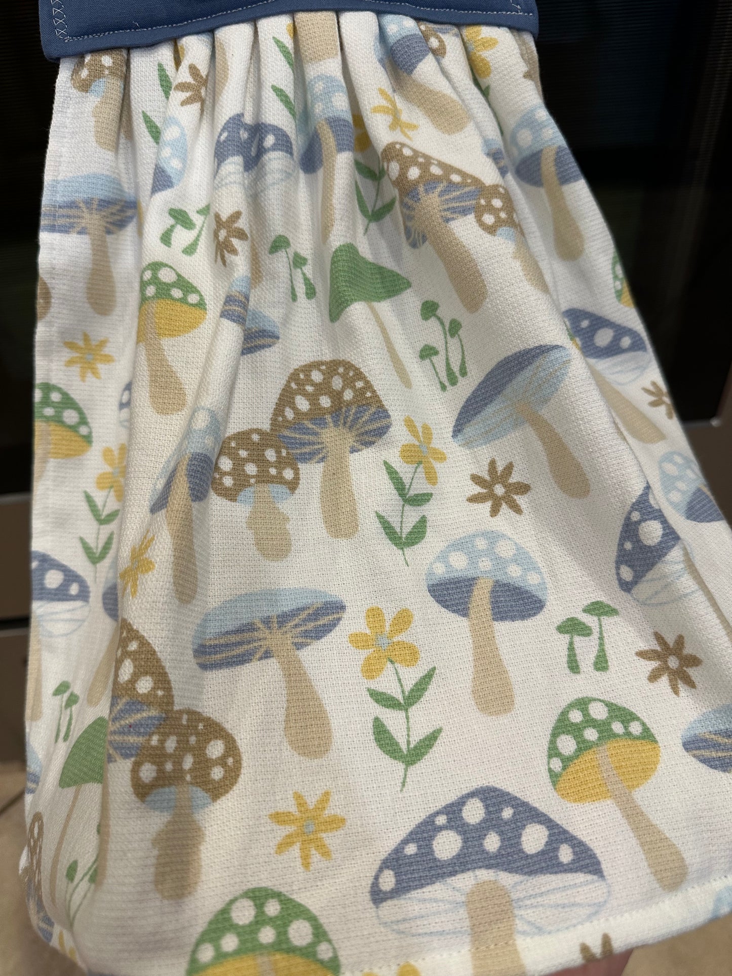 Dusty Blue Mushrooms Towel