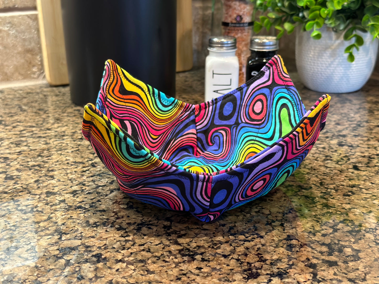 Rainbow Hydro Dip Microwave Bowl Cozy