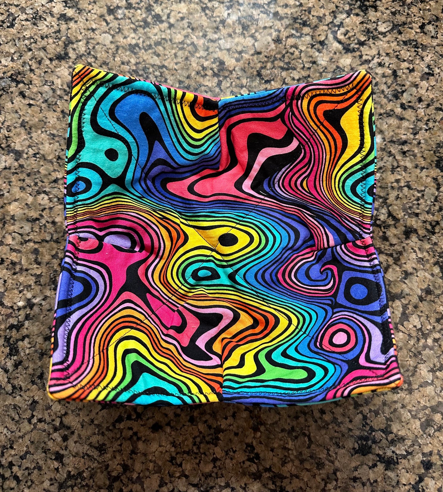 Rainbow Hydro Dip Microwave Bowl Cozy