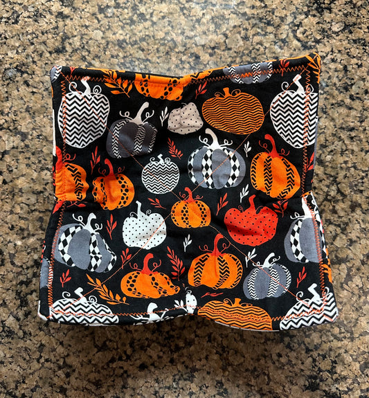 Carnival Pumpkins Microwave Bowl Cozy