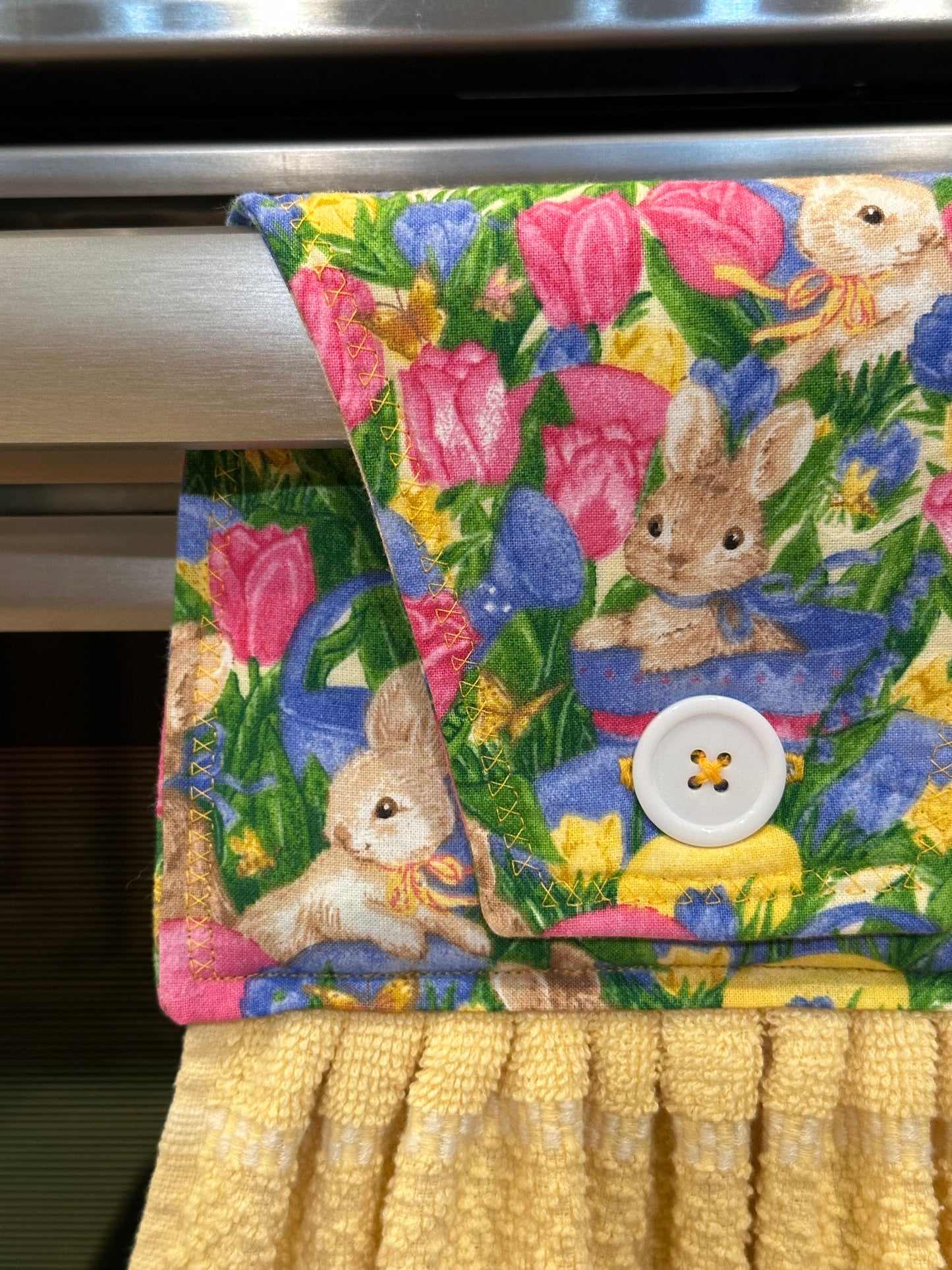 Bunnies In The Garden Towel