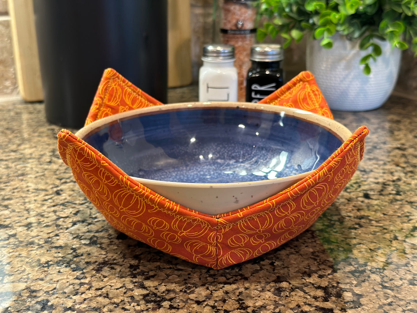 Orange Pumpkins Microwave Bowl Cozy