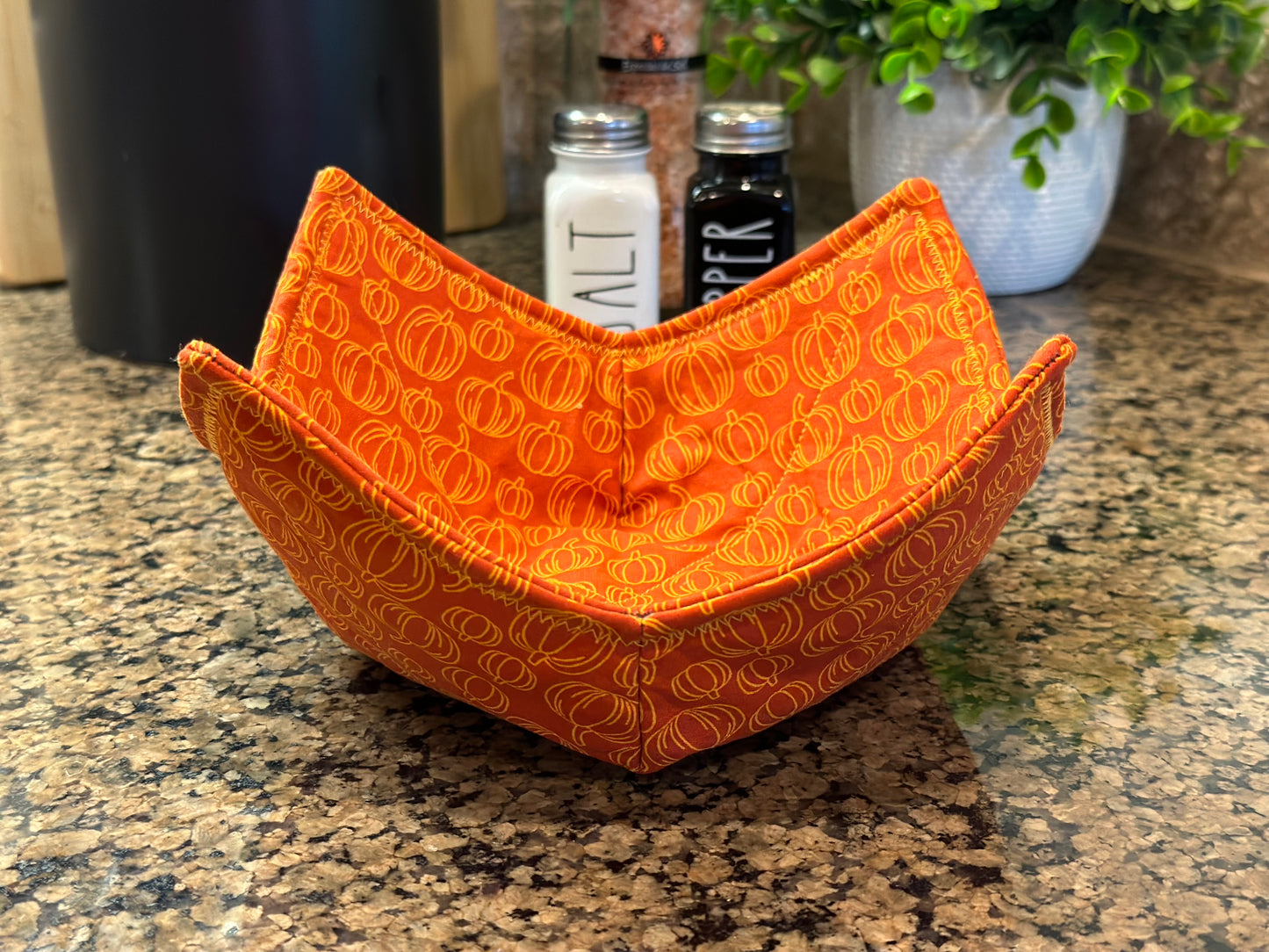 Orange Pumpkins Microwave Bowl Cozy