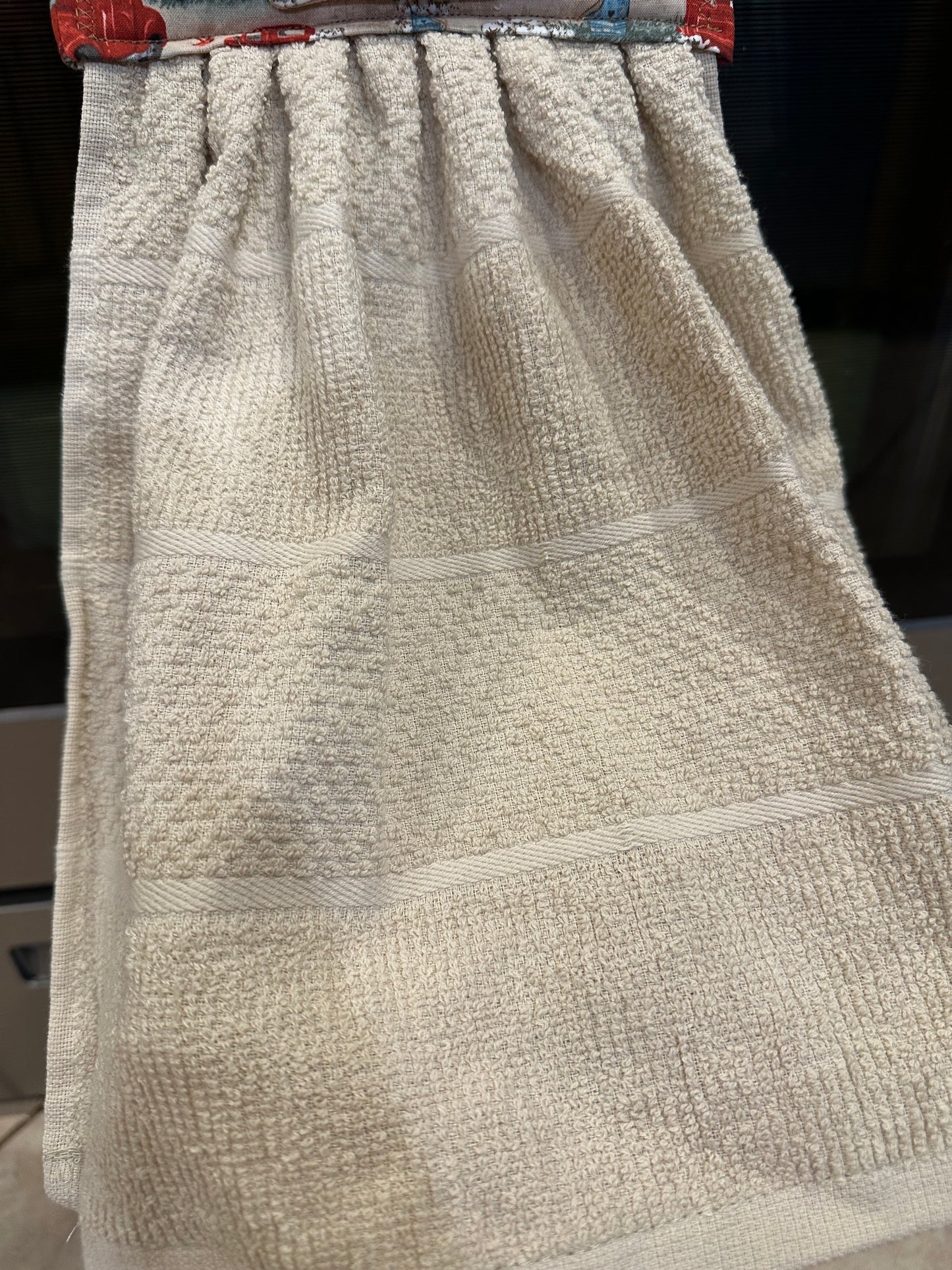 Red Truck + Cotton Beige Towel