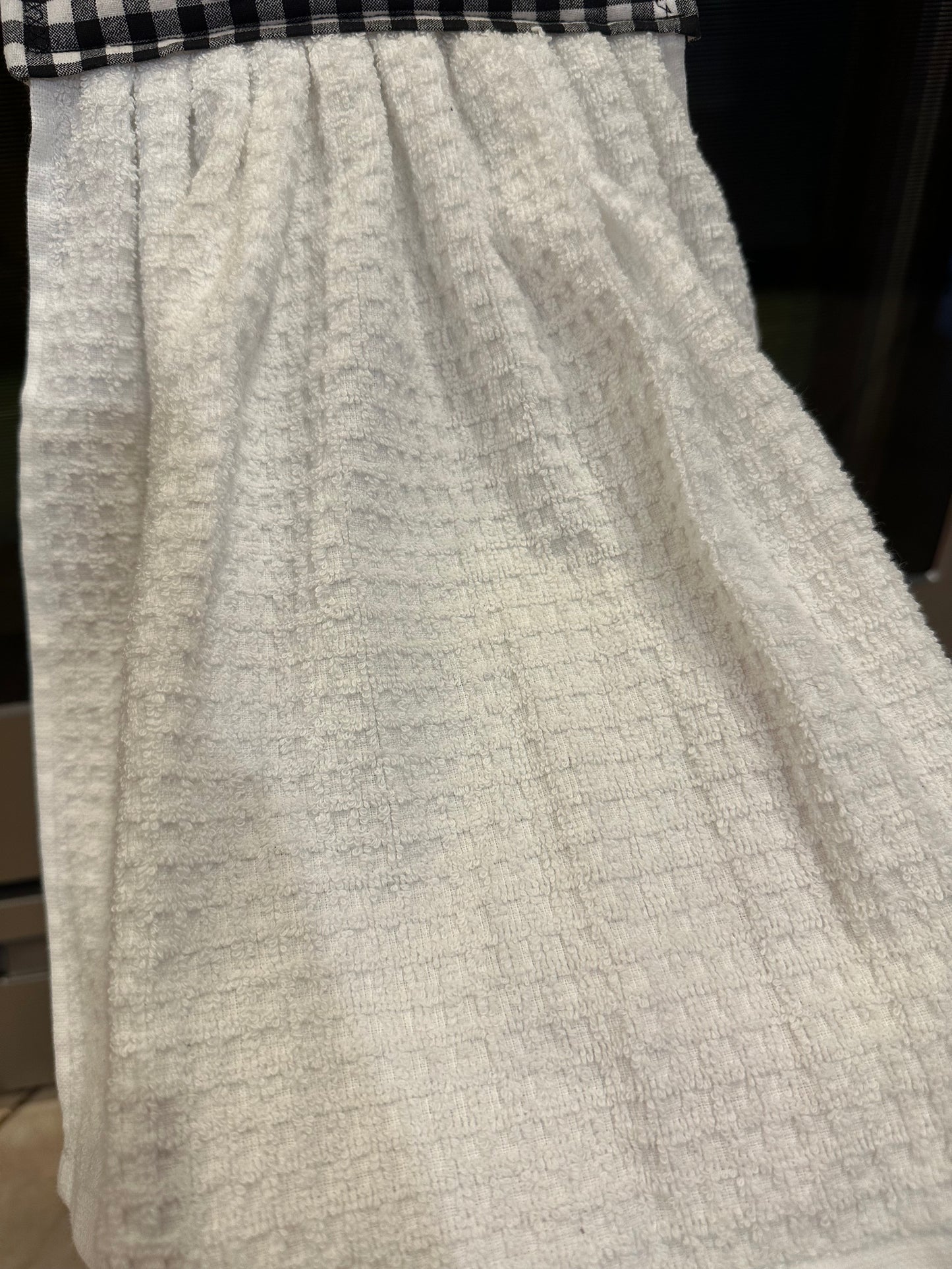 Buffalo Plaid White Towel