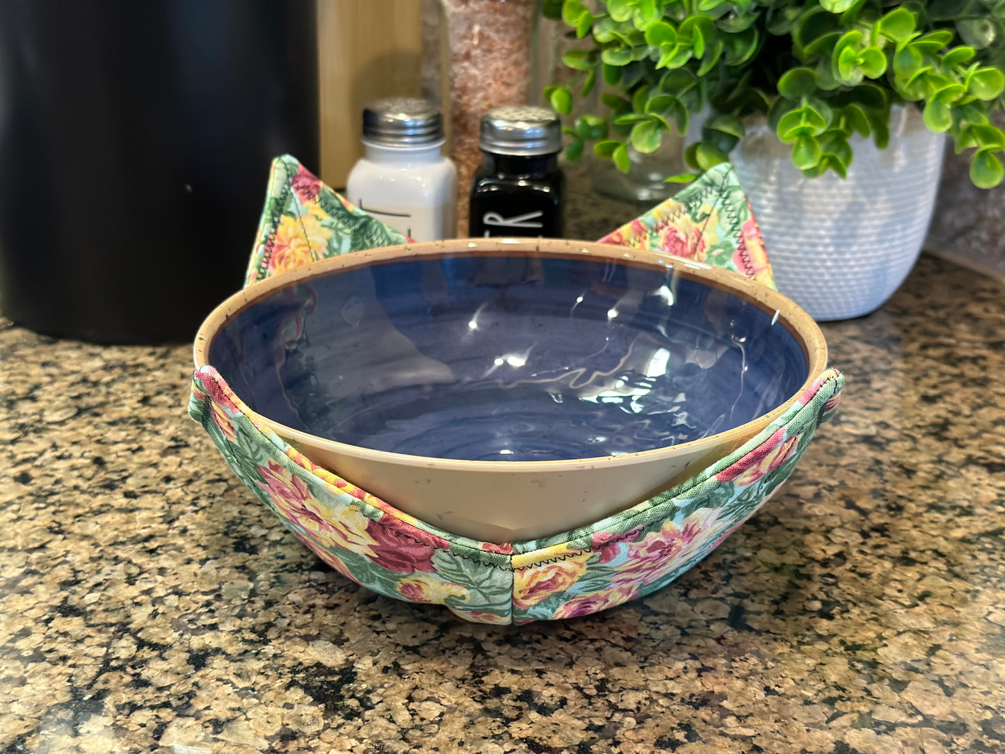Pink + Yellow Roses Microwave Bowl Cozy