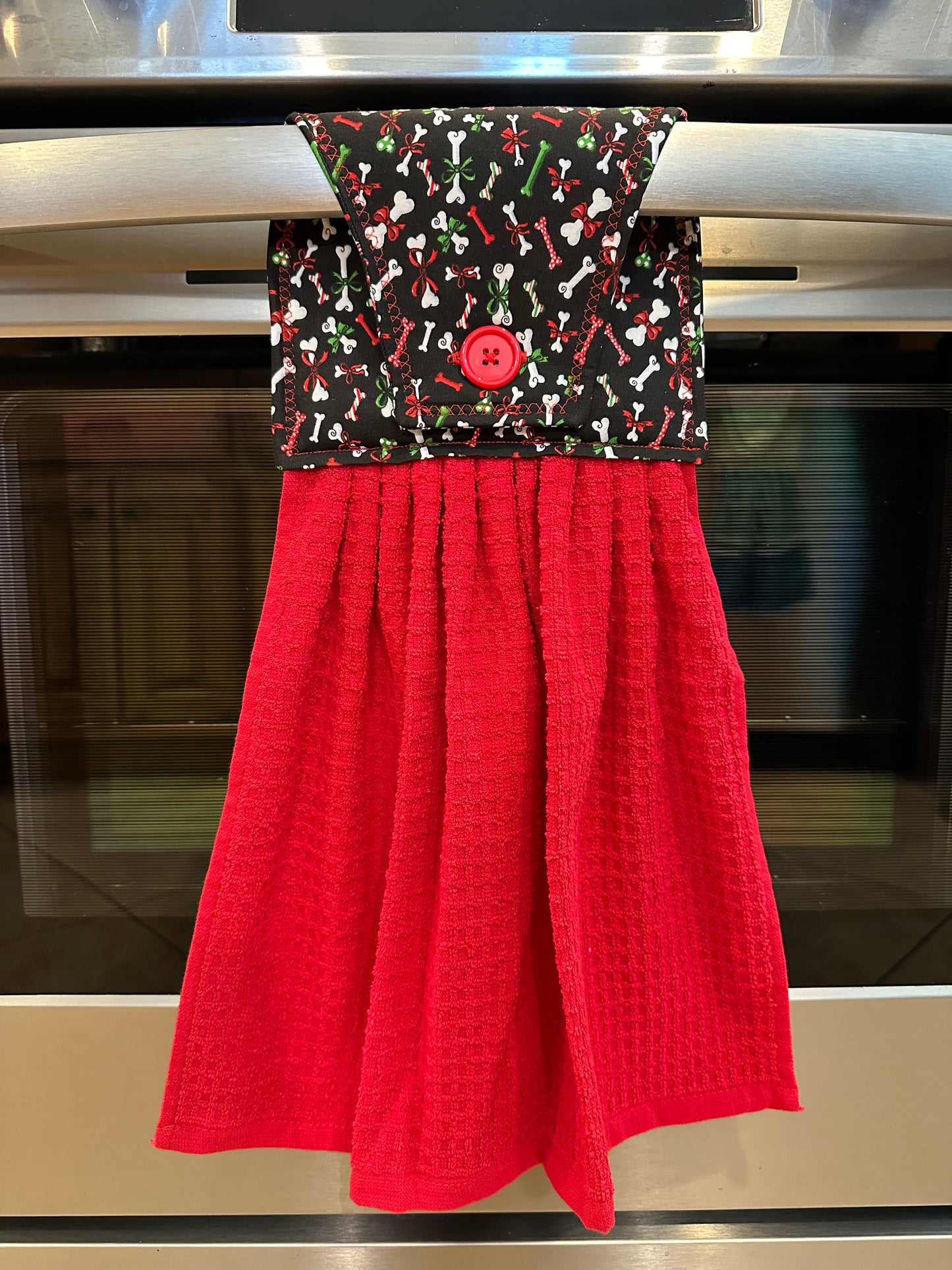 Holiday Dog Bones Towel