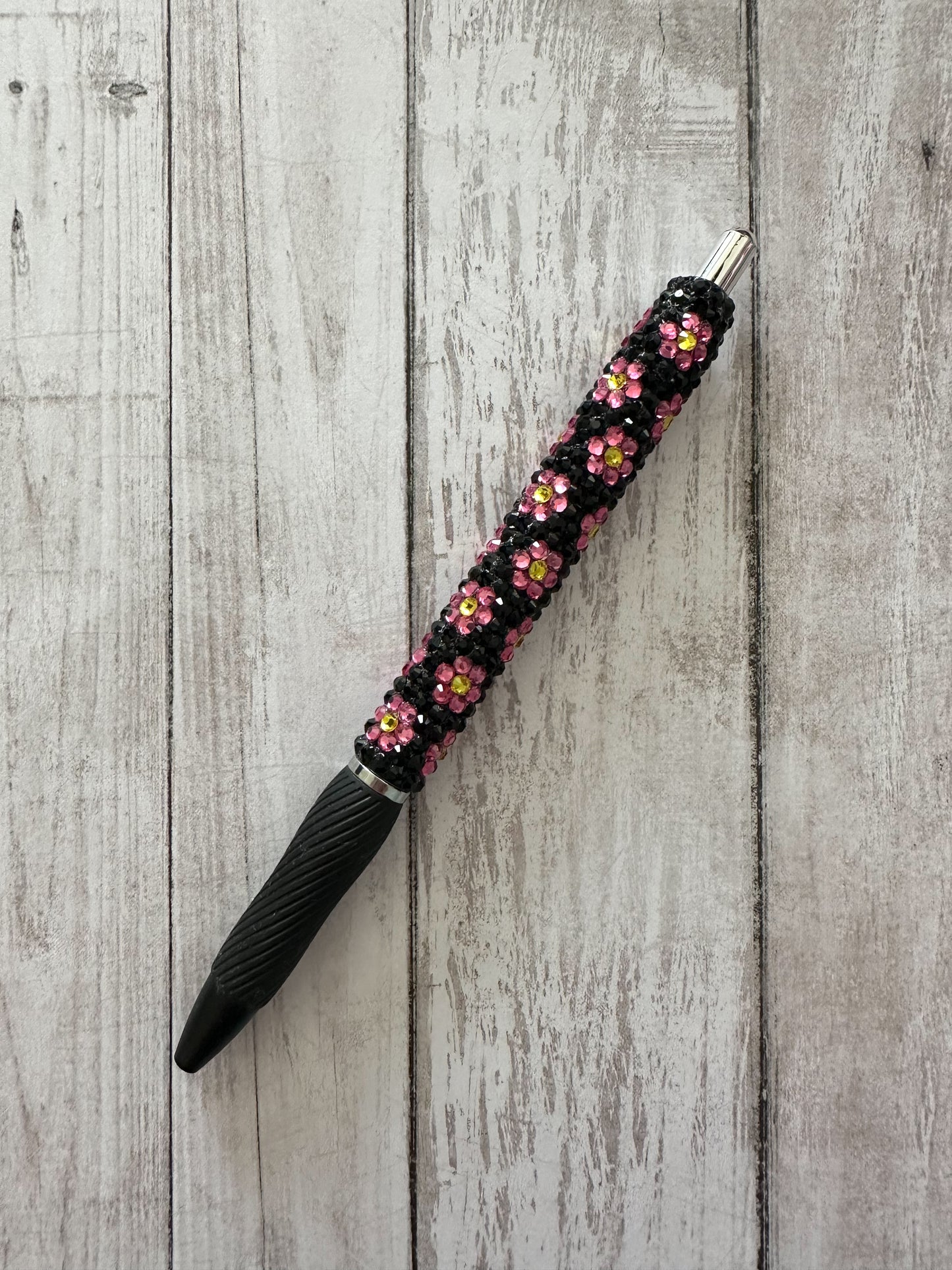 Pink Daisies Rhinestone Pen