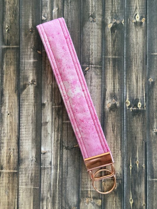 Pink Distressed Wristlet