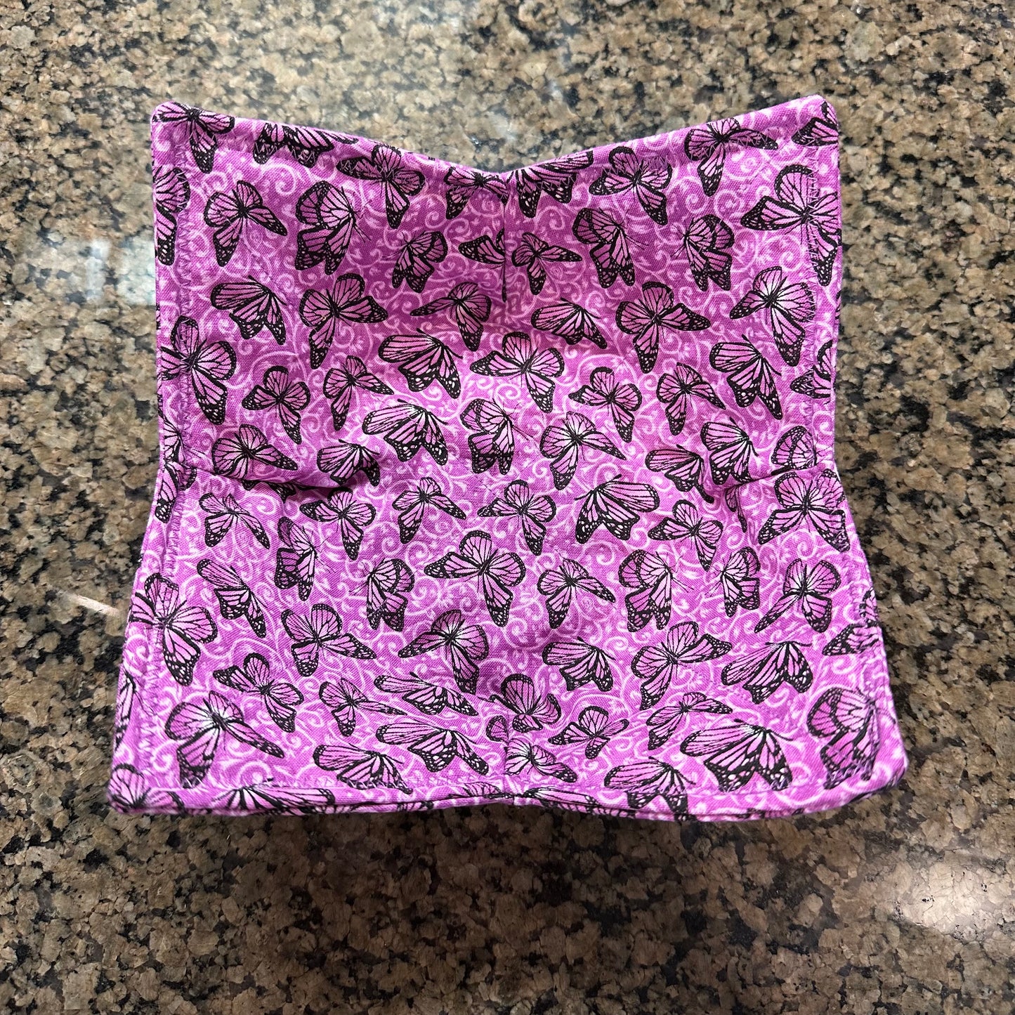 Violet Monarch Butterfly Microwave Bowl Cozy