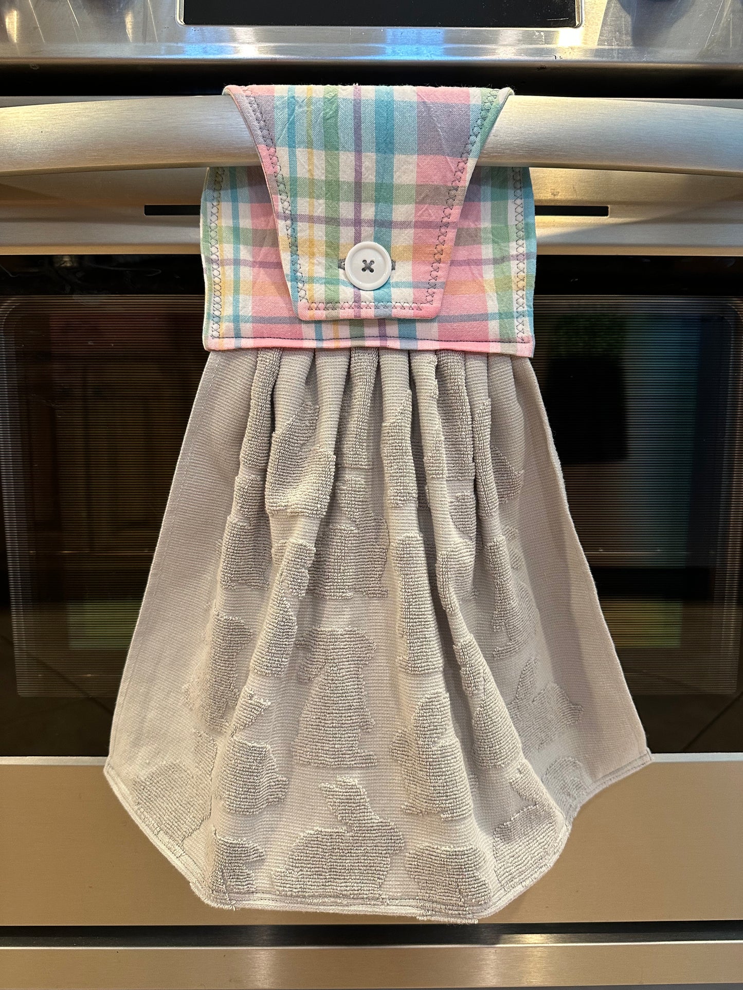 Hippy Hop Pastel Plaid Towel