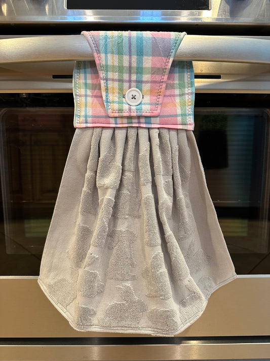 Hippy Hop Pastel Plaid Towel