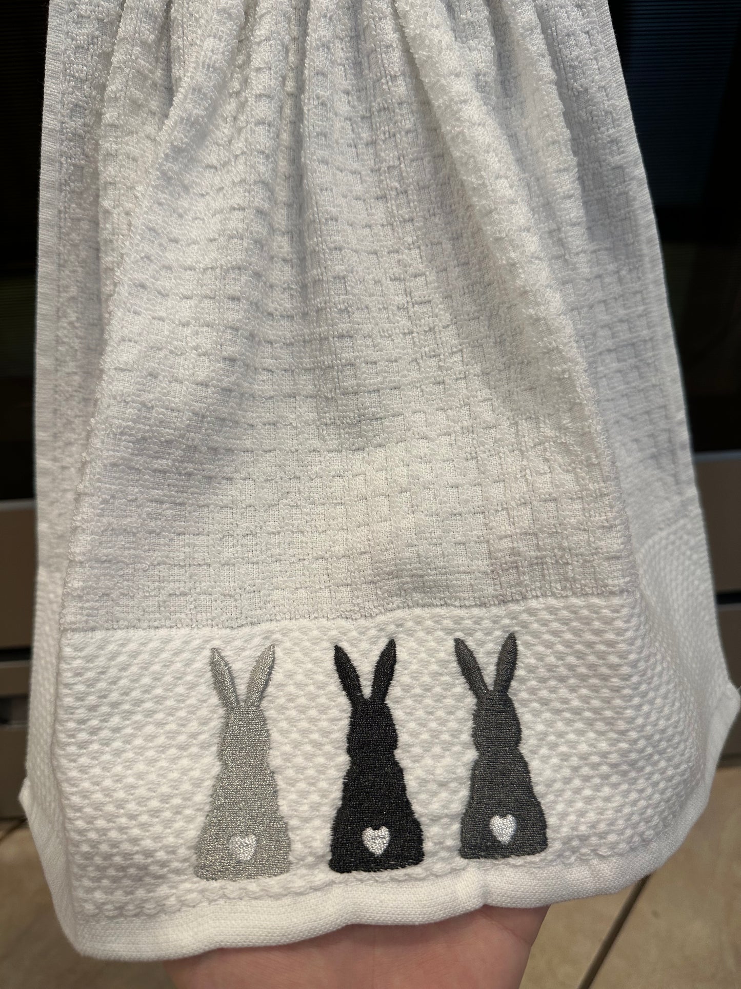 Gray Bunny Butts Towel